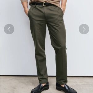 AYR Men's Olive Green Chinos